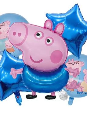 Peppa Pig Pink & Blue Foil Balloon Bouquet by Peppa Pig